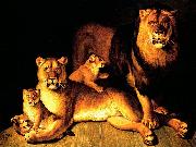 Jean Baptiste Huet A pride of lions USA oil painting artist